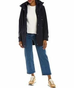 Nautica Softshell Bib Insert Medium Trench Coat Women