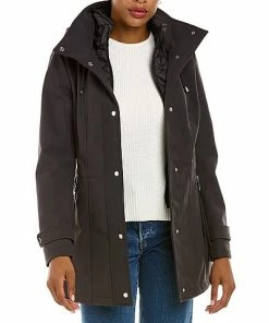 Nautica Softshell Bib Insert Medium Trench Coat Women