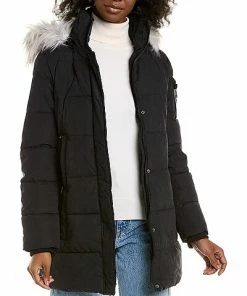 Nautica Microfiber Puffer Coat Women