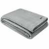 Nautica Solid Ultra Soft Plush Grey Throw Home -Nautica Store 3030306816 RLLD 1