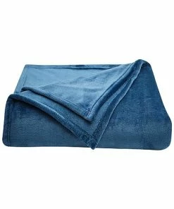 Nautica Solid Ultra Soft Plush Fleece Blanket Home