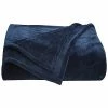 Nautica Solid Ultra Soft Plush Fleece Blanket Home