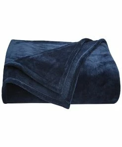 Nautica Solid Ultra Soft Plush Fleece Blanket Home