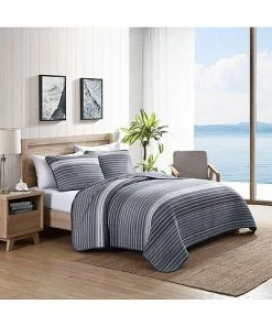 Nautica Coveside 100% Cotton Reversible Quilt Set Home