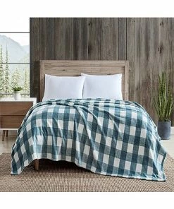 Nautica Lakehouse Plaid Green Bay Blanket Home