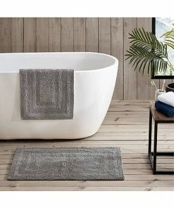 Nautica Logan 2Pc Chrome Bath Rug Set Home