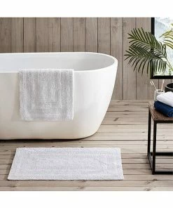 Nautica Logan 2Pc White Bath Rug Set Home