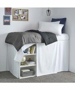 Nautica Solid White Bed Skirt Home