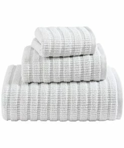 Nautica Preston 3Pc Chrome Towel Set Home