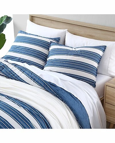 Nautica Vintage Crew Stripe 3Pc Blue Comforter Set Home 4 Nautica Vintage Crew Stripe 3Pc Blue Comforter Set Home - Image 2
