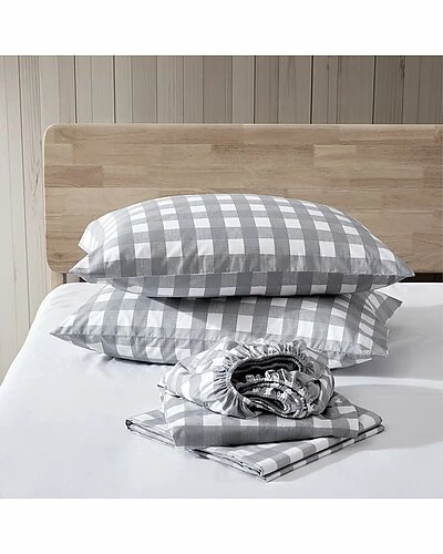 Nautica Lakehouse Plaid 4Pc Gingham Sheet Set Home 5 Nautica Lakehouse Plaid 4Pc Gingham Sheet Set Home - Image 3