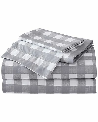 Nautica Lakehouse Plaid 4Pc Gingham Sheet Set Home 7 Nautica Lakehouse Plaid 4Pc Gingham Sheet Set Home - Image 5
