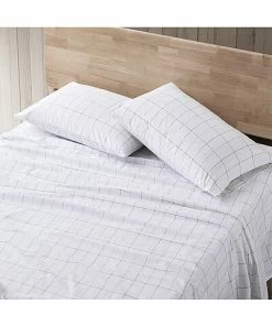 Nautica Northern Plaid 4Pc Grey Sheet Set Home