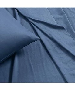 Nautica Oceane Solid 4Pc Ensign Blue Sheet Set Home -Nautica Store 3033948571 RLLD 2