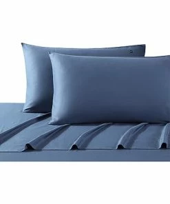 Nautica Oceane Solid 4Pc Ensign Blue Sheet Set Home -Nautica Store 3033948571 RLLD 3