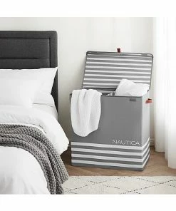 Nautica Folded Divided Hamper With Lid Home 9 Nautica Folded Divided Hamper With Lid Home -Nautica Store 3050408193 RLLD 4