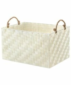 Nautica Rectangle Storage Bins With Herringbone Weave (Set Of 3) Home -Nautica Store 3050408246 RLLD 3