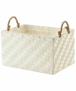 Nautica Rectangle Storage Bins With Herringbone Weave (Set Of 3) Home -Nautica Store 3050408246 RLLD 4