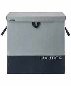 Nautica Folded Divided Hamper With Lid Home