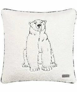 Nautica Cozy Polar Bear Natural Throw Pillow Home