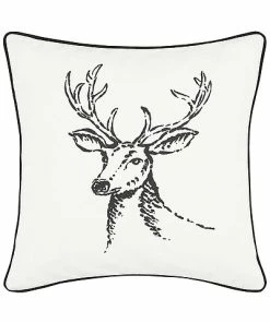 Nautica Winter Morning Stag Throw Pillow Home